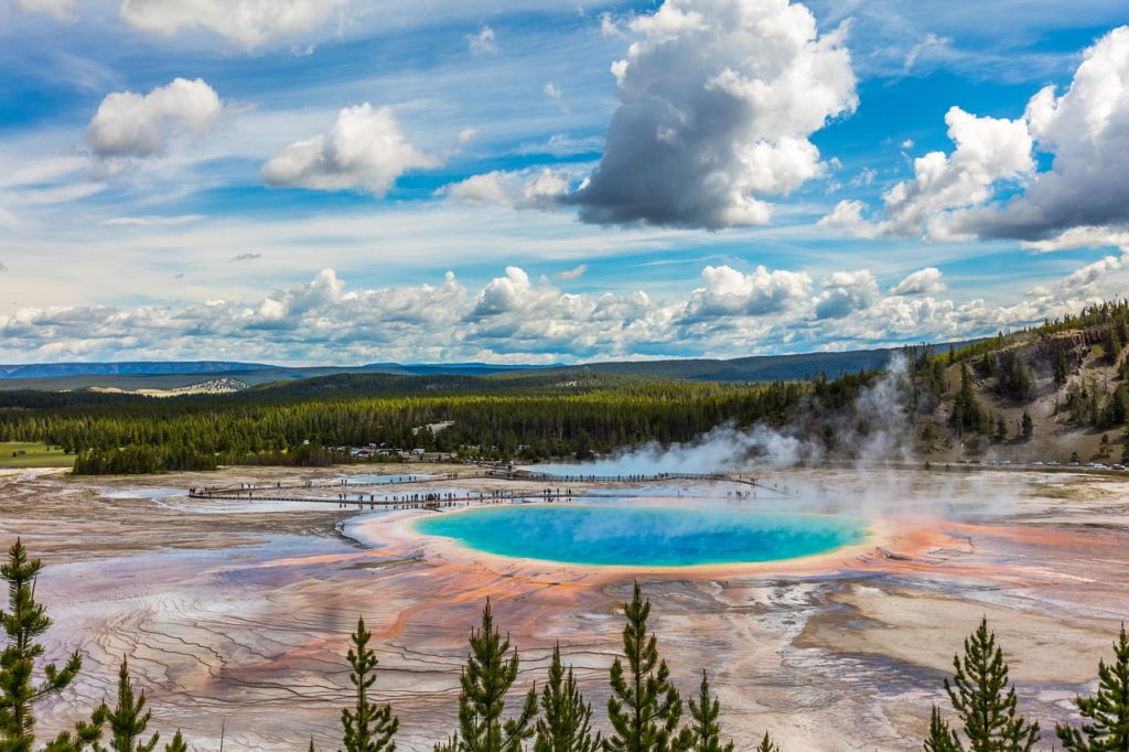 yellowstone, landscape, travel